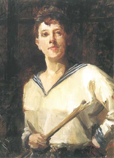Self-Portrait in Sailor Blouse by Marianne von Werefkin